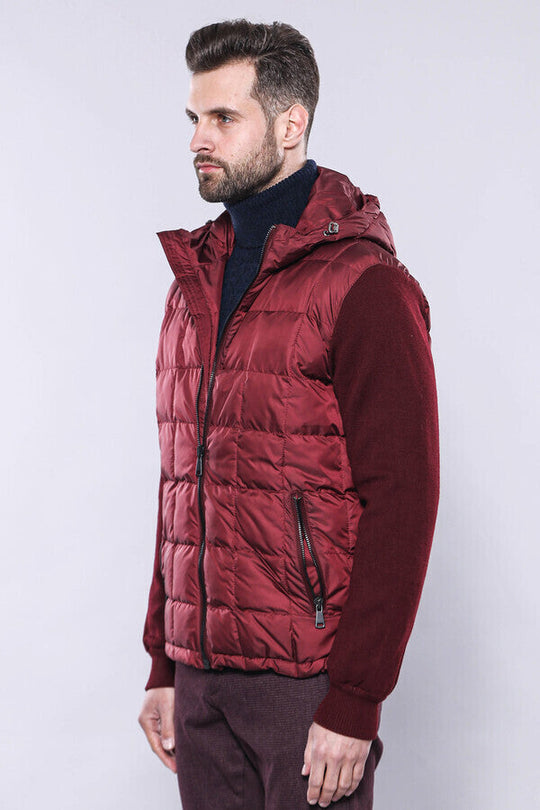 Manteau à capuche bordeaux - Wessi