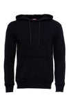 Sudadera de hombre con capucha y bolsillo liso negro - Wessi