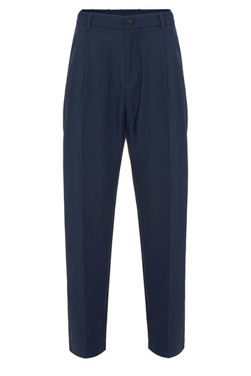 Pantalon plissé taille haute indigo pour homme - Wessi