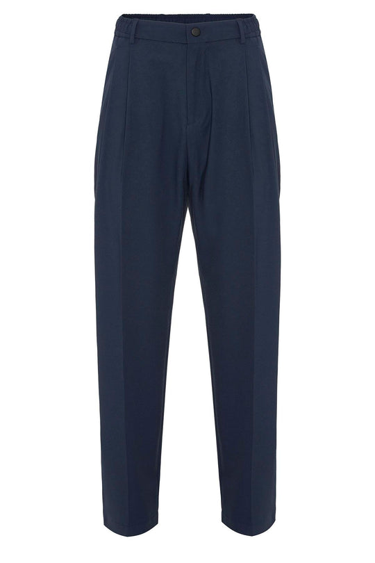 Pantalon plissé taille haute indigo pour homme - Wessi