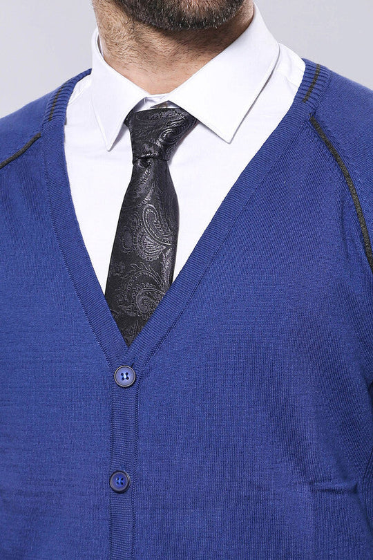 Prendas de punto para hombre en algodón índigo - Wessi