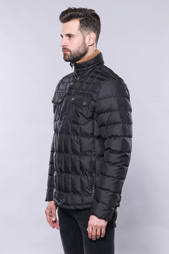 Abrigo de invierno acolchado negro para hombre - Wessi