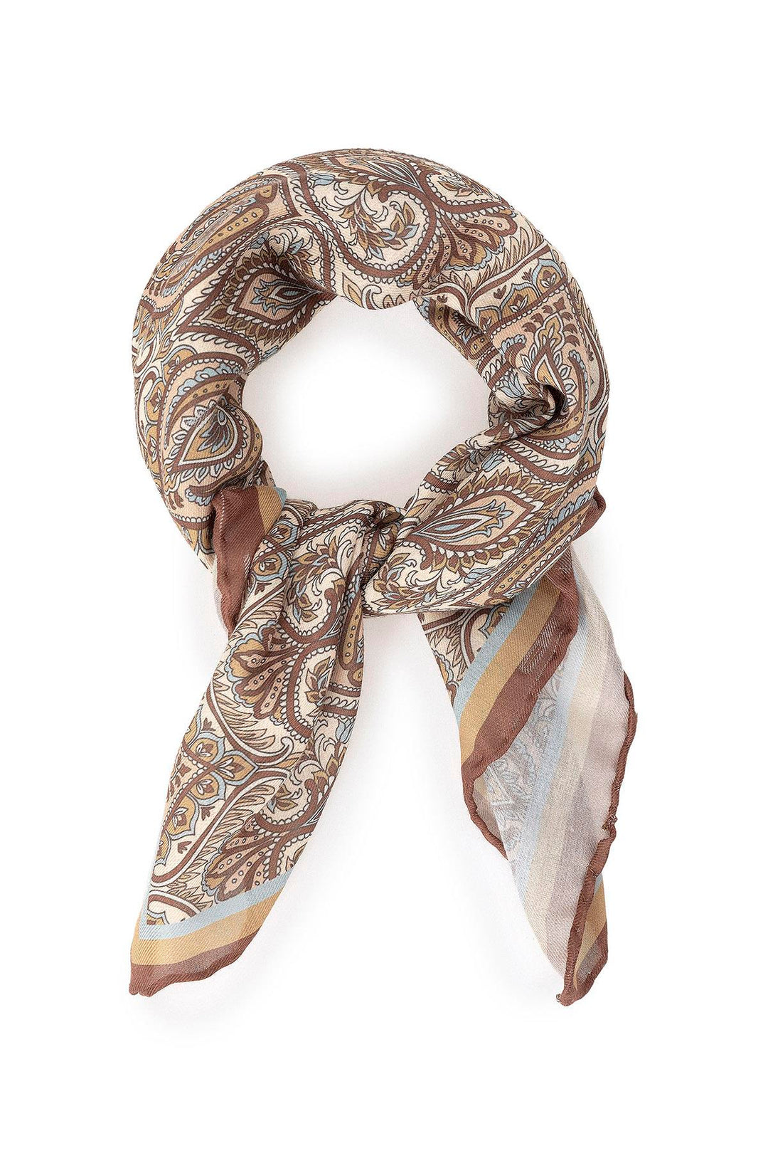 Men's Brown Patterned Scarf - Wessi