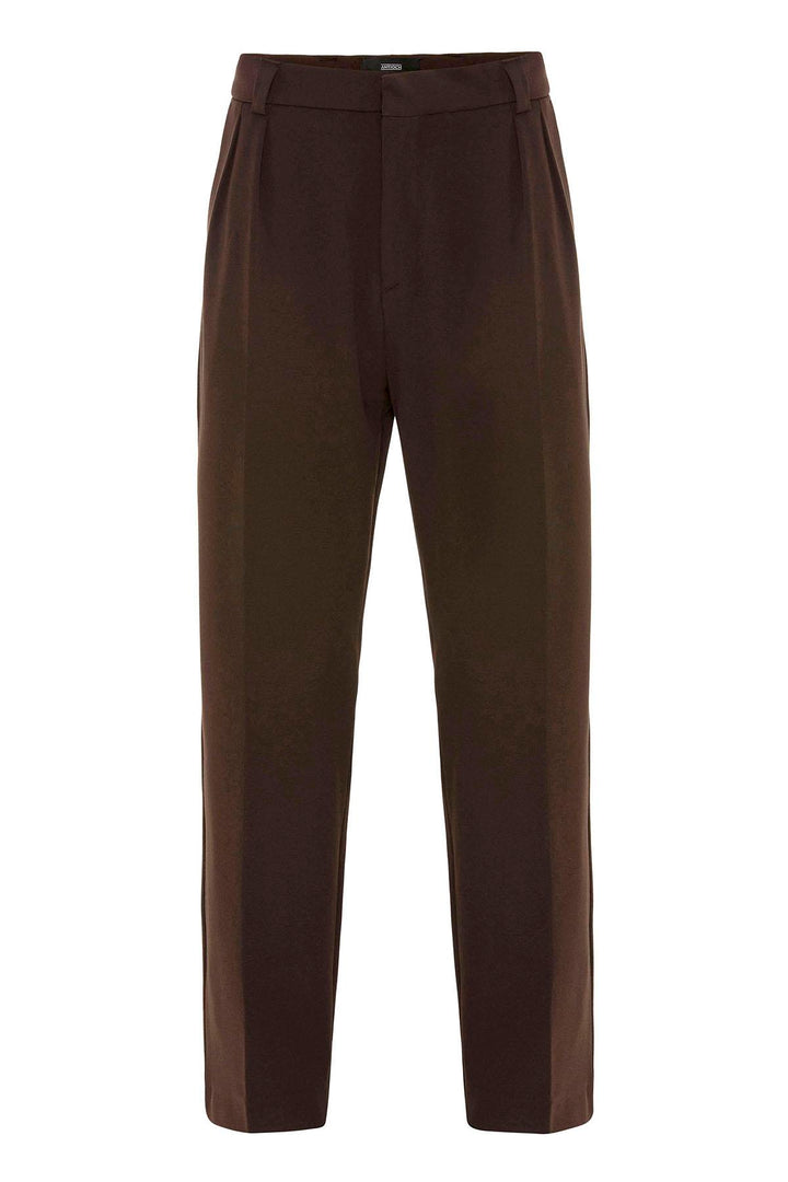 High Waist Pleated Relaxed Fit Baggy Men's Pants - Wessi