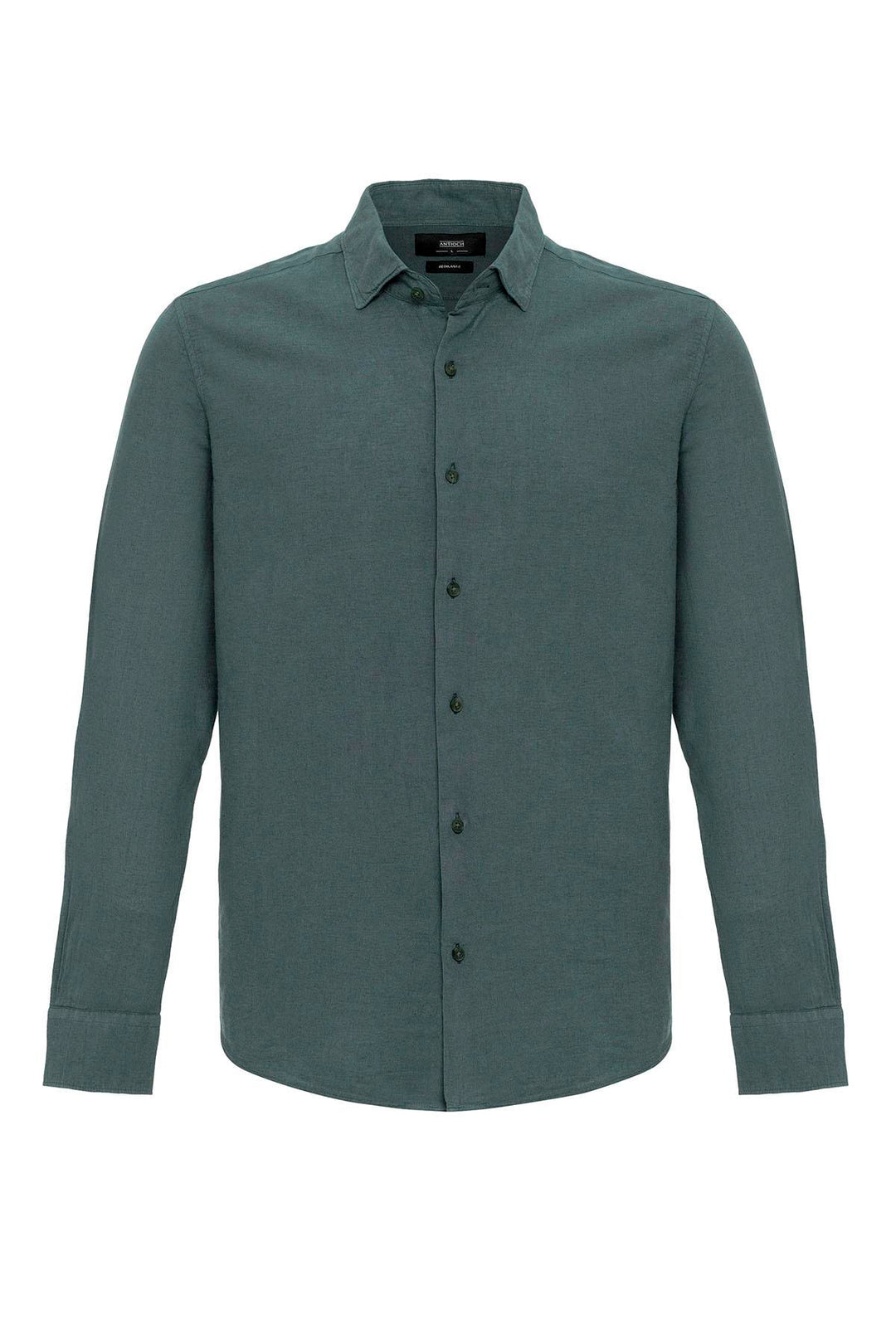 Men's Green Linen Blend Shirt - Wessi