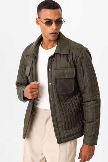 Veste légère matelassée pour homme en Khaki - Wessi