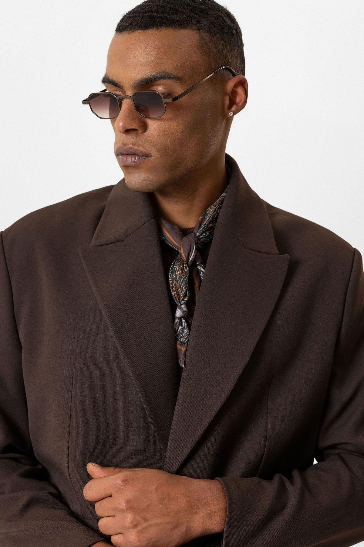 Dark Brown Crop Fit Men's Blazer Jacket - Wessi – Wessi - Discover