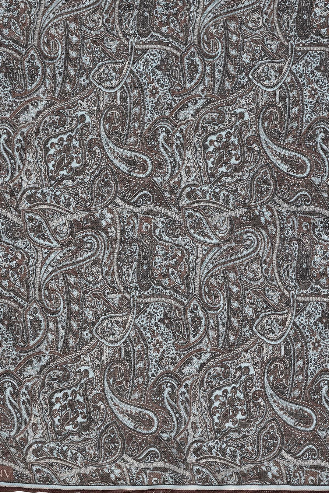 Men's Dark Brown Ethnic Patterned Scarf - Wessi