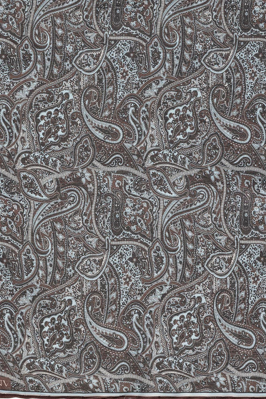 Echarpe Homme Marron Foncé à Motifs Ethnique - Wessi