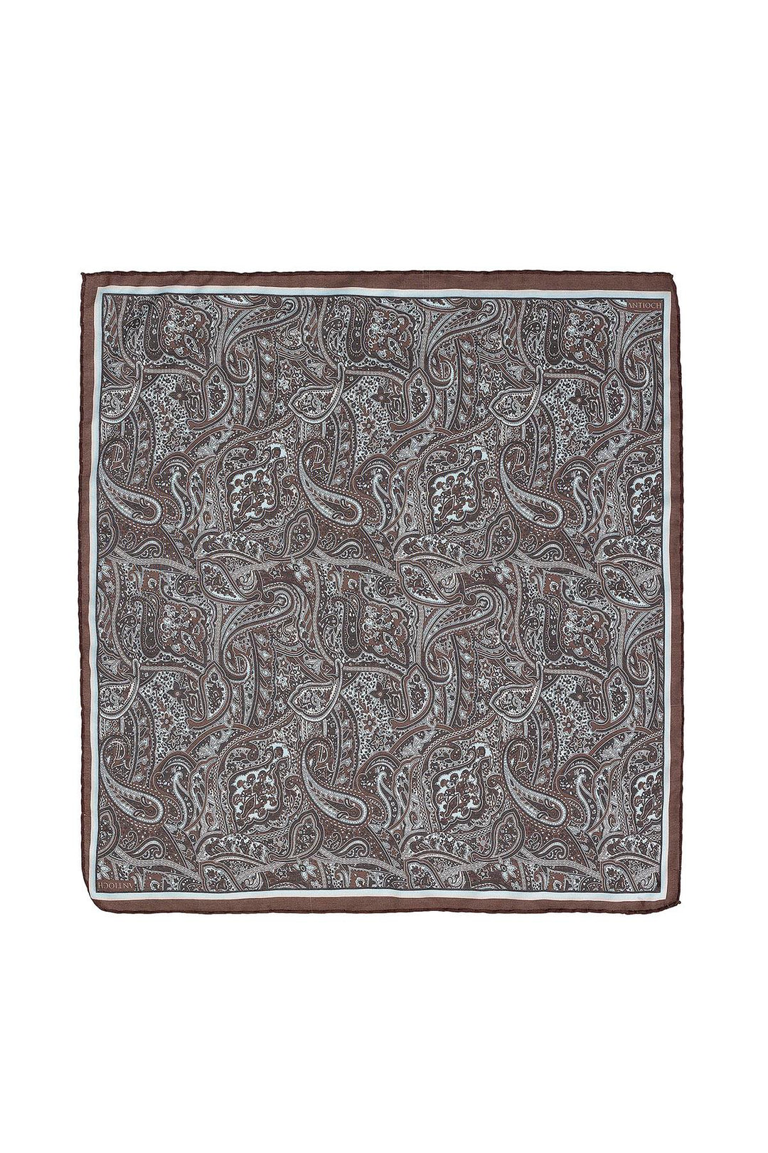 Men's Dark Brown Ethnic Patterned Scarf - Wessi