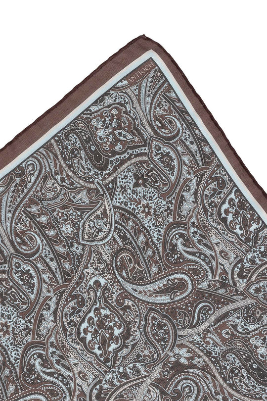 Echarpe Homme Marron Foncé à Motifs Ethnique - Wessi