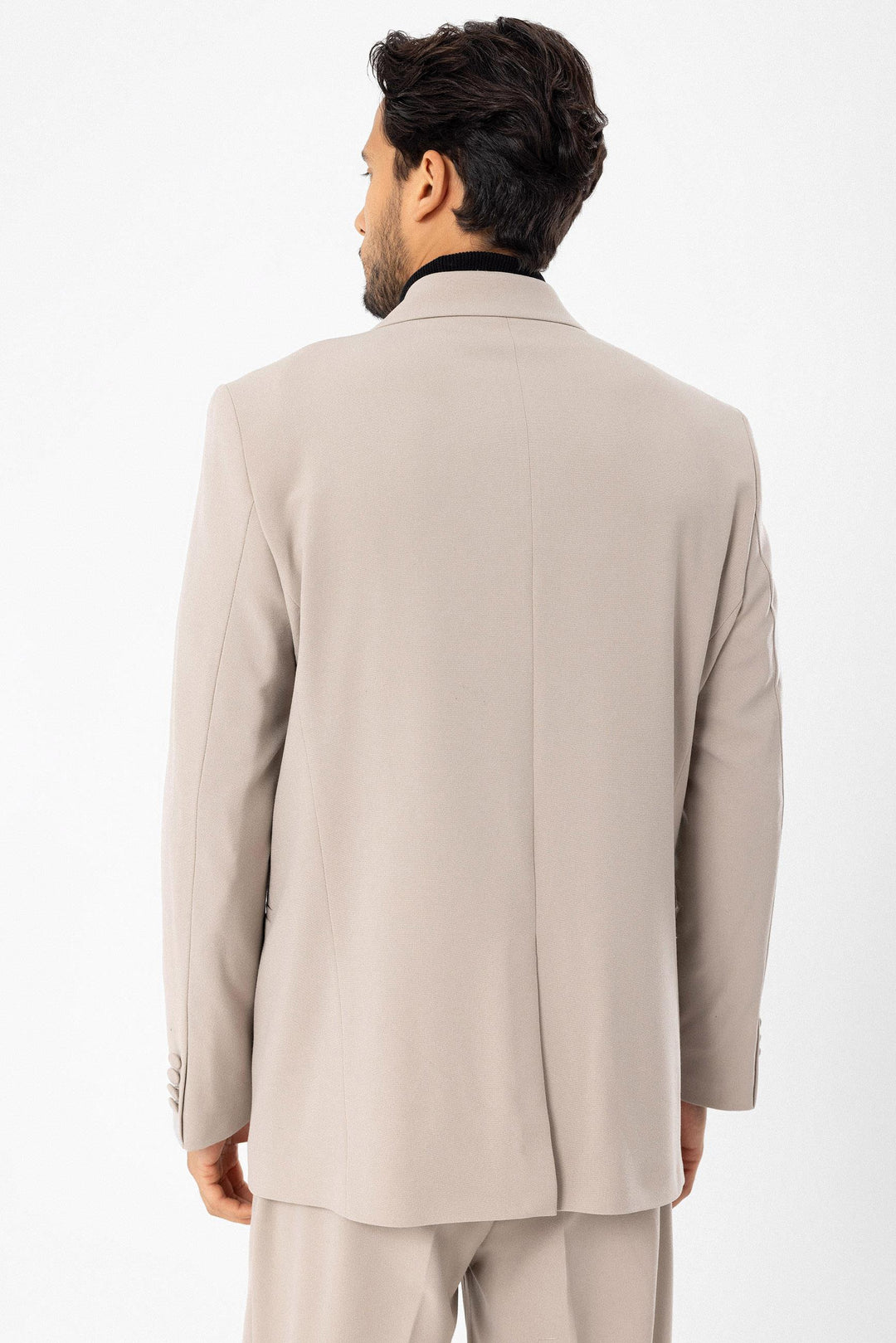 Men's Double Breasted Stone Blazer Jacket - Wessi