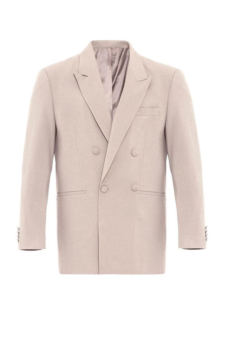 Men's Double Breasted Stone Blazer Jacket - Wessi