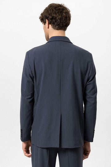 Men's Smoked Double-Breasted Flap Pocket  Blazer - Wessi