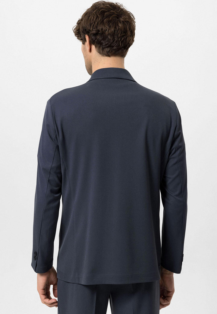 Men's Smoked Double-Breasted Hidden Pocket Blazer - Wessi