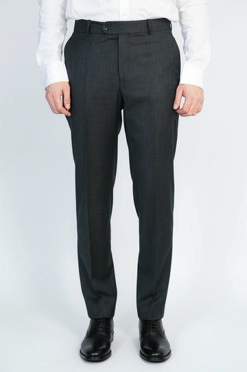 Slim Fit Plain Black Classic Men's Trousers – Wessi