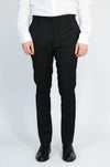 Slim Fit Plain Black Classic Men's Trousers – Wessi