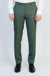 Green Patterned Classic Fit Dress Pants – Wessi