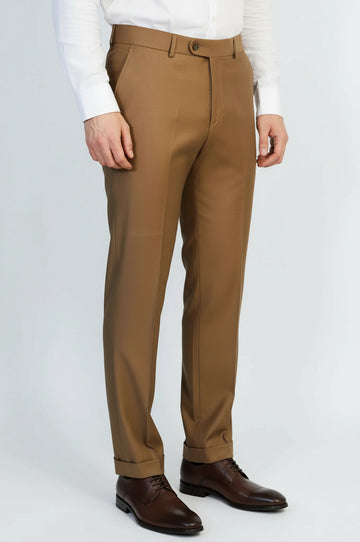 Light Brown Classic Fit Dress Pants – Wessi