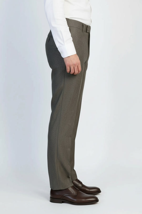 Earth Tone Patterned Fabric Trousers – Wessi