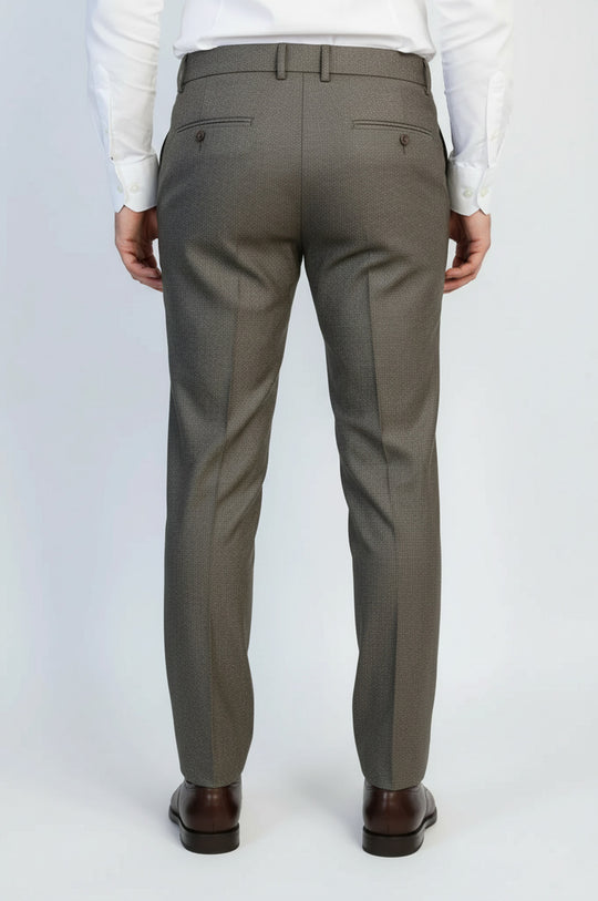 Earth Tone Patterned Fabric Trousers – Wessi