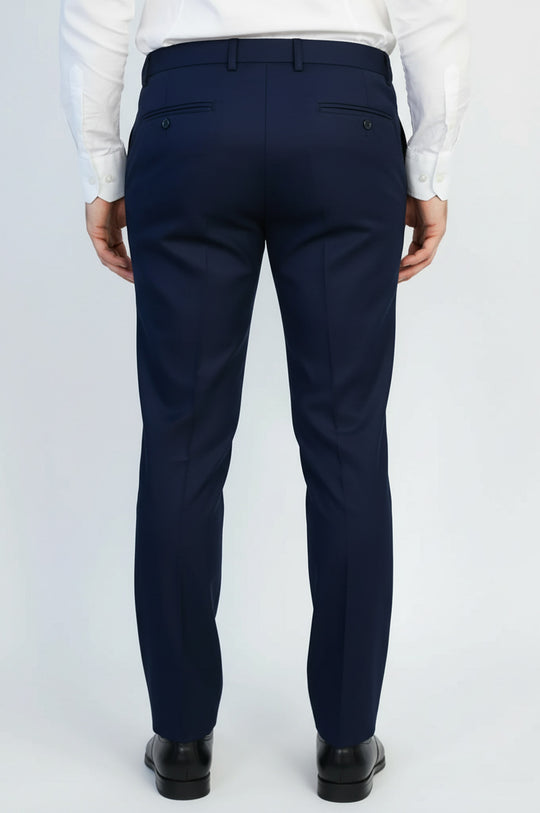 Midnight Blue Slim Fit Dress Pants – Wessi