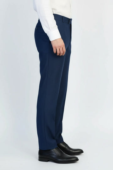 Navy Micro Pattern Slim Fit Dress Pants – Wessi