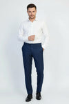 Navy Micro Pattern Slim Fit Dress Pants – Wessi