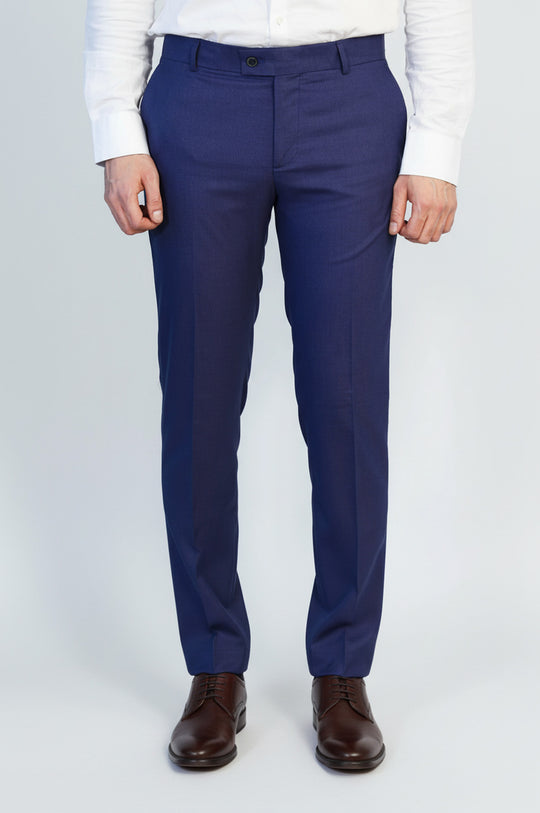 Navy Classic Fit Dress Pants - Men's Trousers
