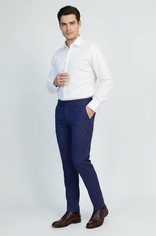 Navy Classic Fit Dress Pants – Wessi