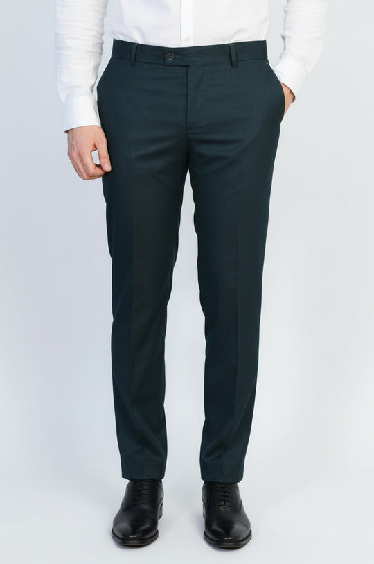 mens dark green dress pants Slim Fit Textured Men Trousers Pair these dark green slacks with the Mens Dark Green Suit Jacket for a dapper look Green Pants | Jos A