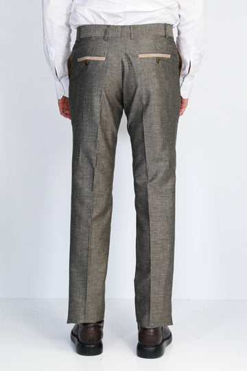 Black Textured Slim Fit Dress Trousers – Wessi