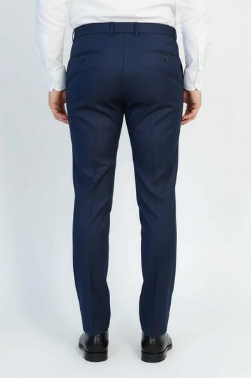 Dark Navy Plain Fabric Trousers – Wessi