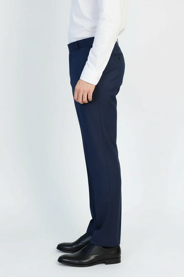 Dark Navy Plain Fabric Trousers – Wessi