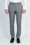 Grey Checkered Fabric Trousers – Wessi