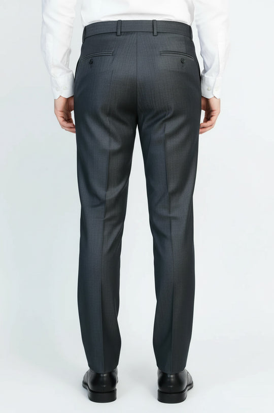 Anthracite  Slim Fit Classic Cut Dress Trousers – Wessi