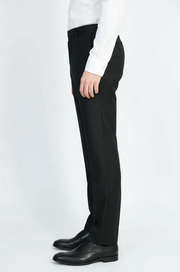 Black Slim Fit Classic Cut Dress Trousers – Wessi