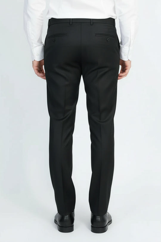 Black Slim Fit Classic Cut Dress Trousers – Wessi