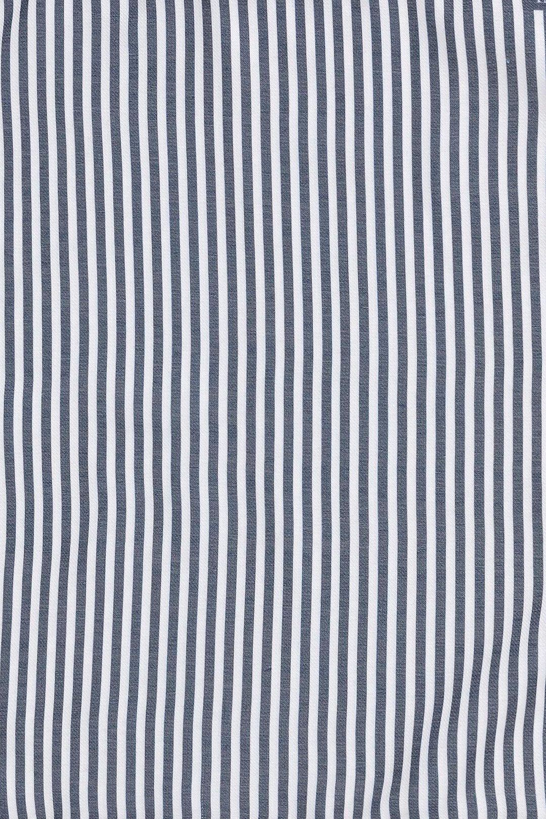 Men's Navy Blue Navy Striped Scarf - Wessi
