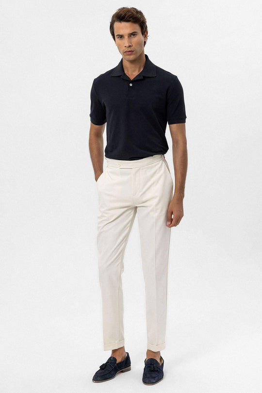 T-Shirt Col Polo Homme Bleu Marine Marine - Wessi