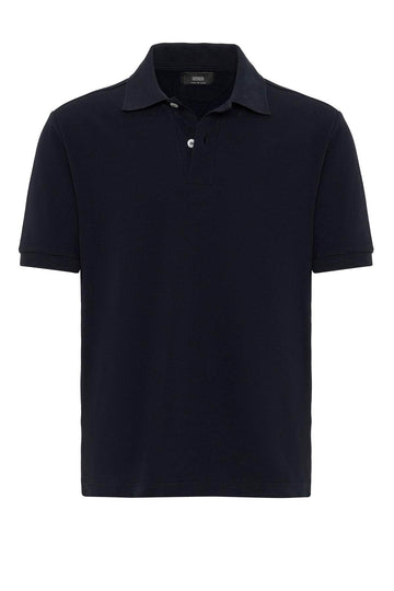 T-Shirt Col Polo Homme Bleu Marine Marine - Wessi