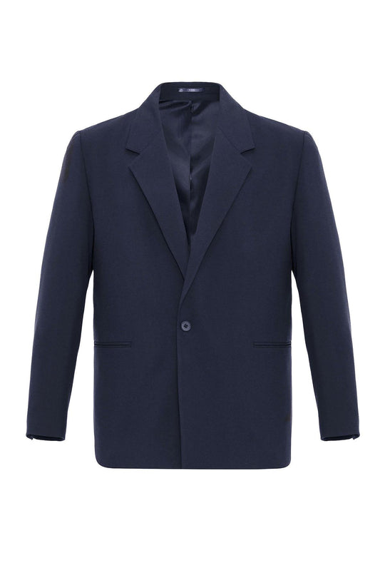 Blazer décontracté pour homme à bouton unique bleu marine - Wessi