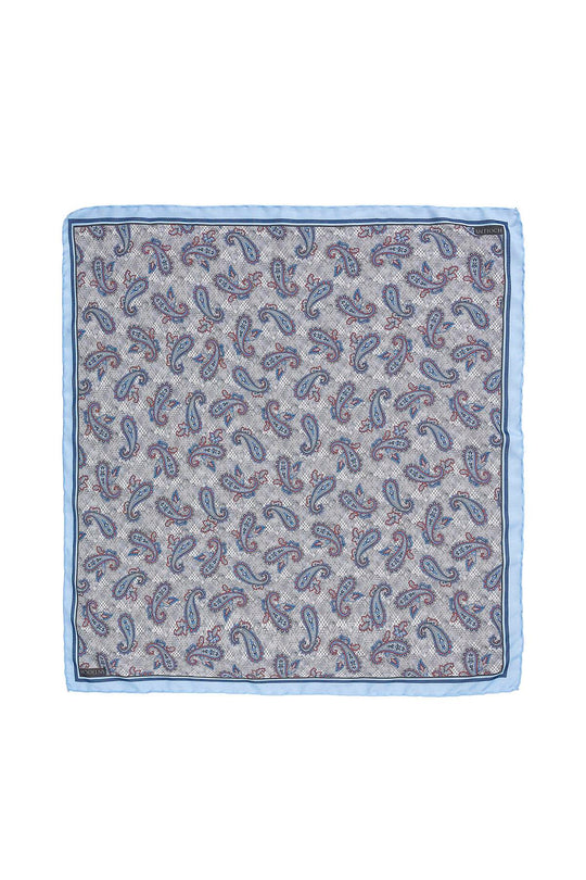 وشاح رجالي منقوش باللون الأزرق - ويسي