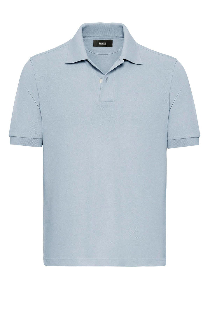 T-shirt col polo bleu pour homme - Wessi