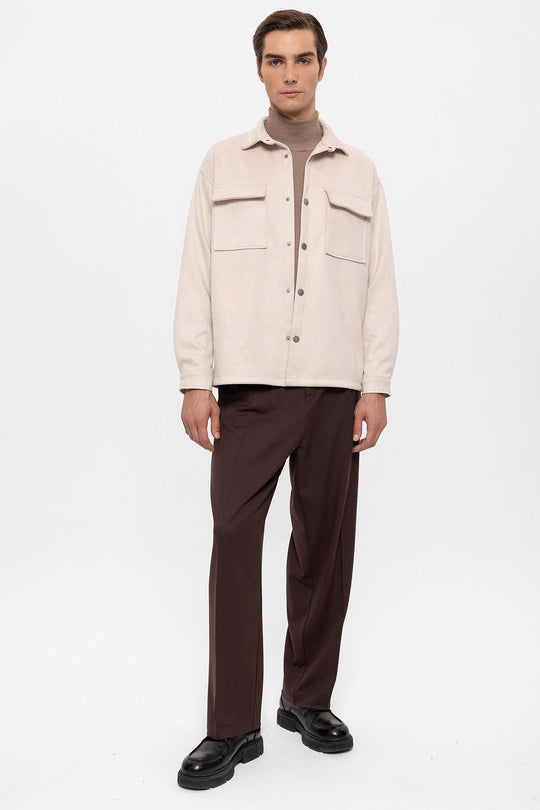 Chemise Décontractée Forever 21 Homme – Beige, Manches Courtes, Taille S – Neuf Sans étiquette