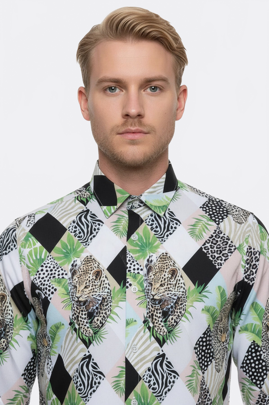leopard mens dress shirt TOM FORD Men's Leopard-Print Dress Shirt