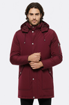 Cappotto da uomo con cappuccio e tasca bordeaux - Wessi