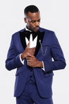 Detachable Lapel Blue Men Tuxedo  - Wessi