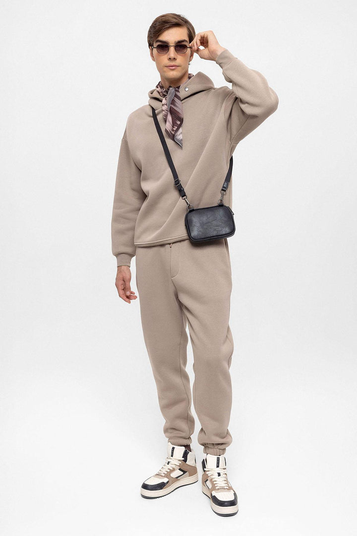 Men's Mink Oversize Hooded  Sweatshirt - Wessi