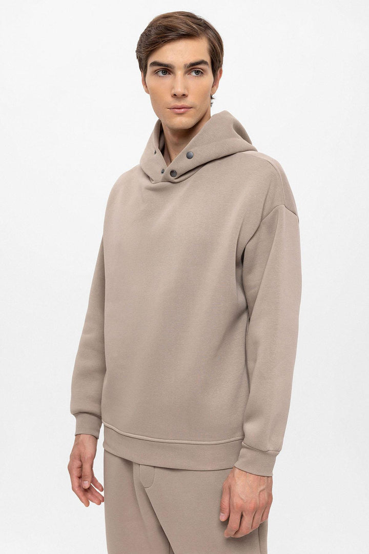 Men's Mink Oversize Hooded  Sweatshirt - Wessi
